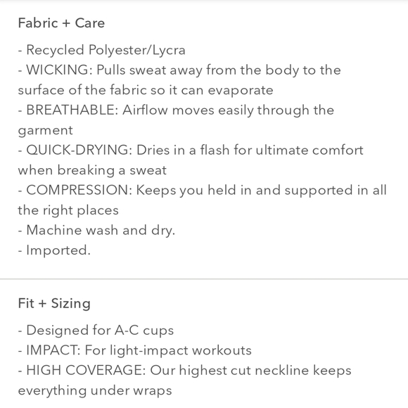 Athleta Conscious Train Crop Bra A-C - Picture 4 of 5